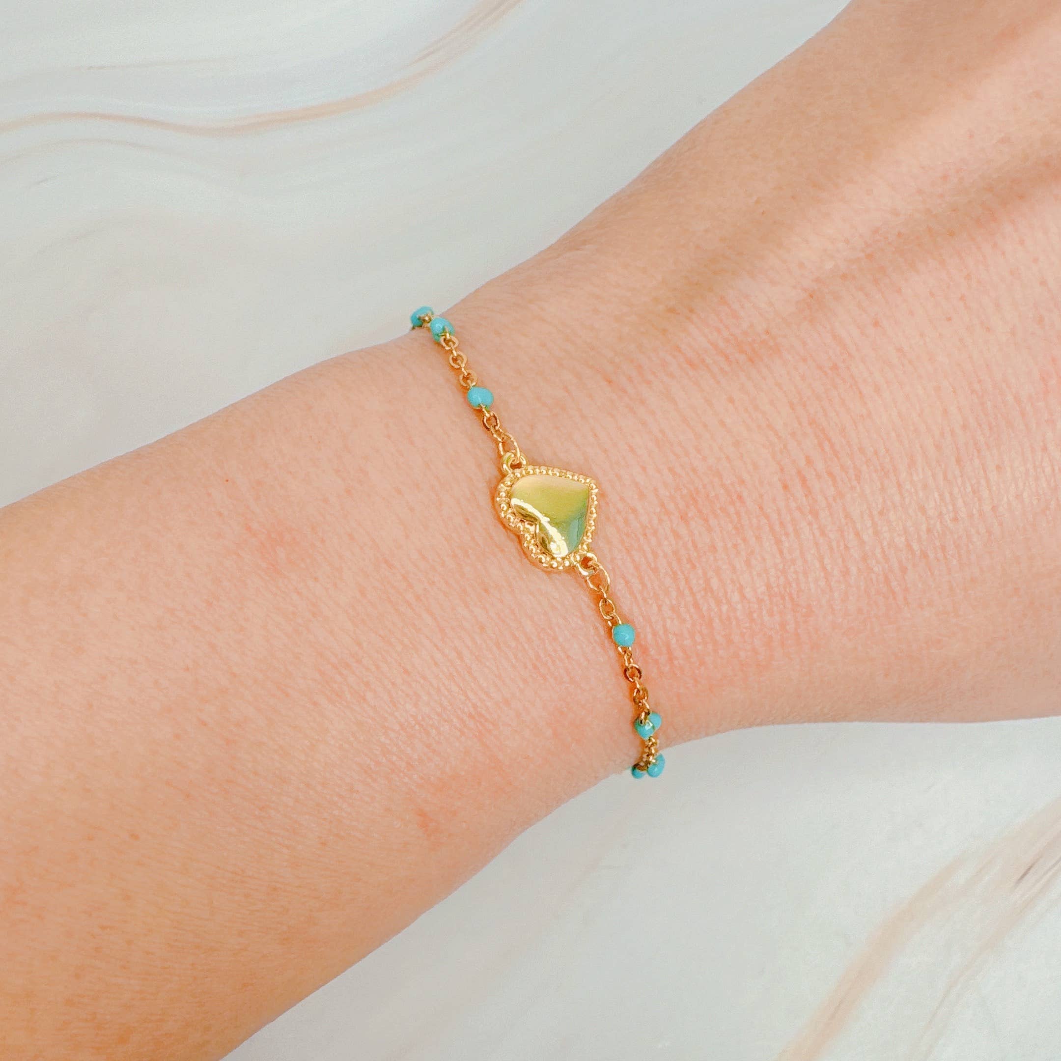 Dainty Dots Heart Bracelet
