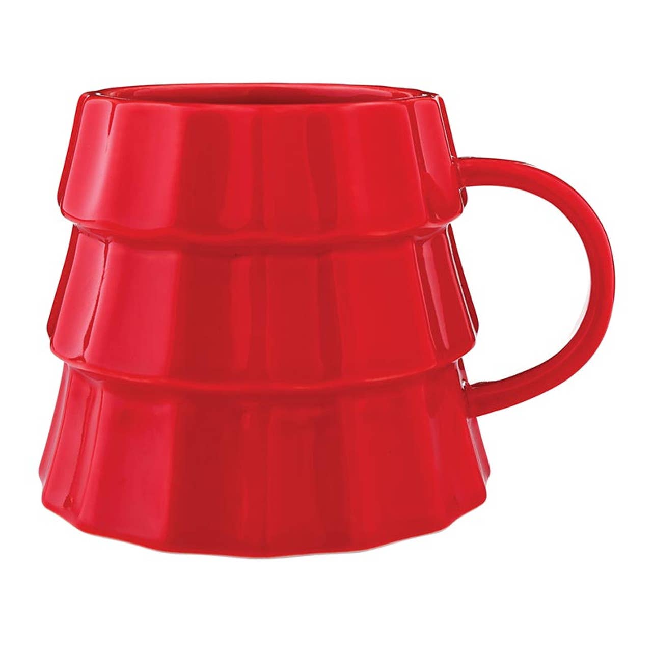 Red Ceramic Tree Mug