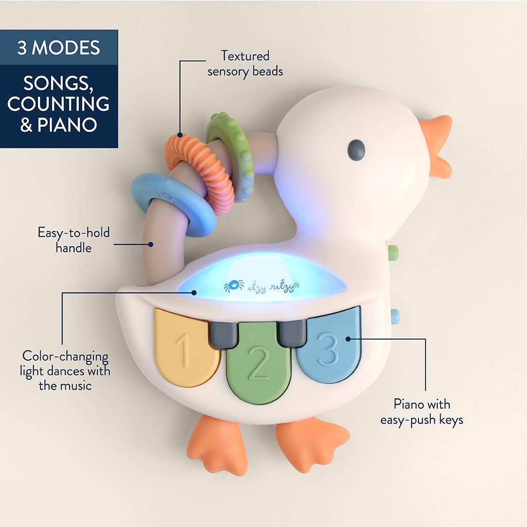 Bitzy Tunes™ Goose Light-up Interactive Piano Toy