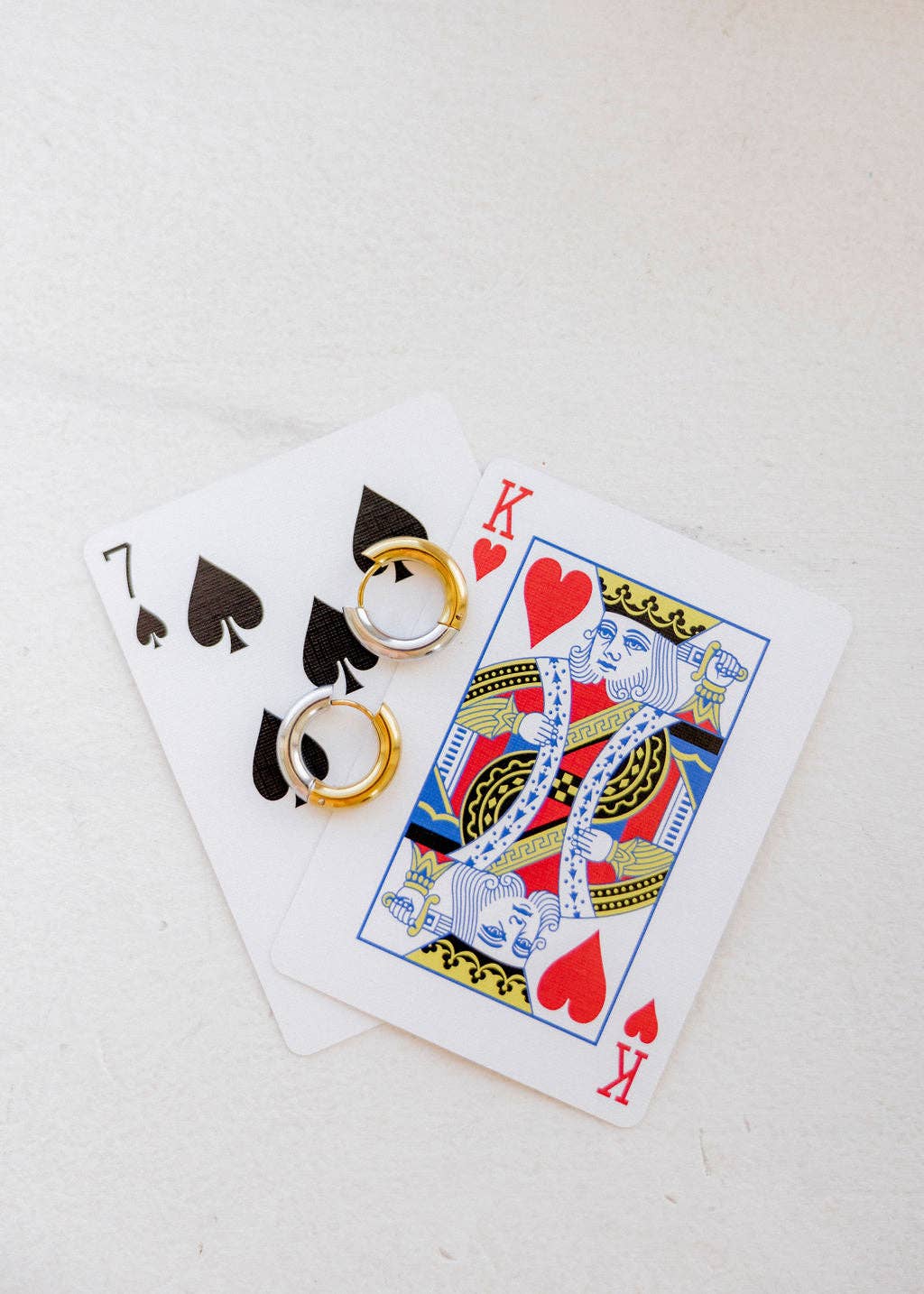 Scarlett 12mm Two-Tone Huggie Hoops