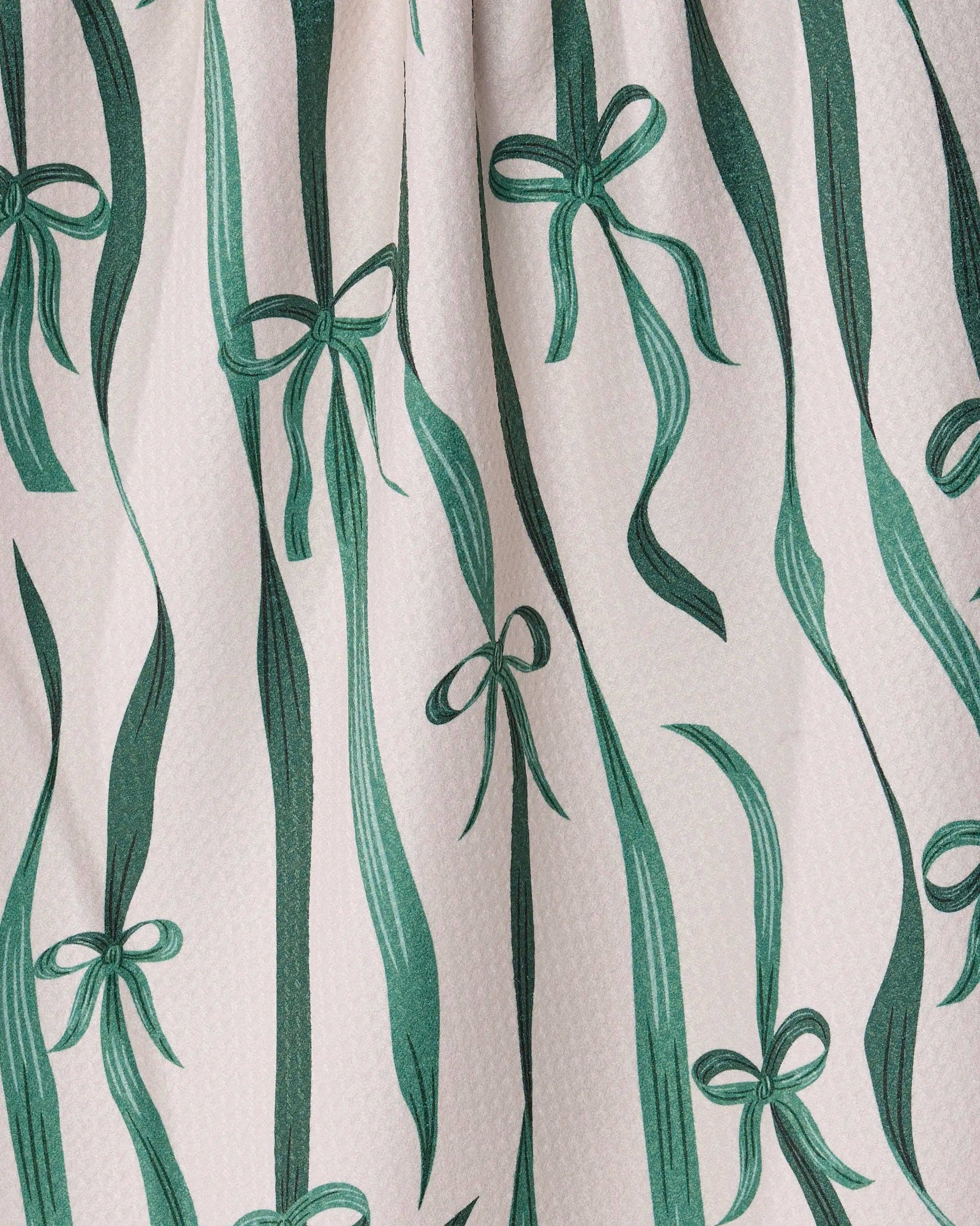 Falling Ribbon Tea Towel - Holiday 2026: Fir