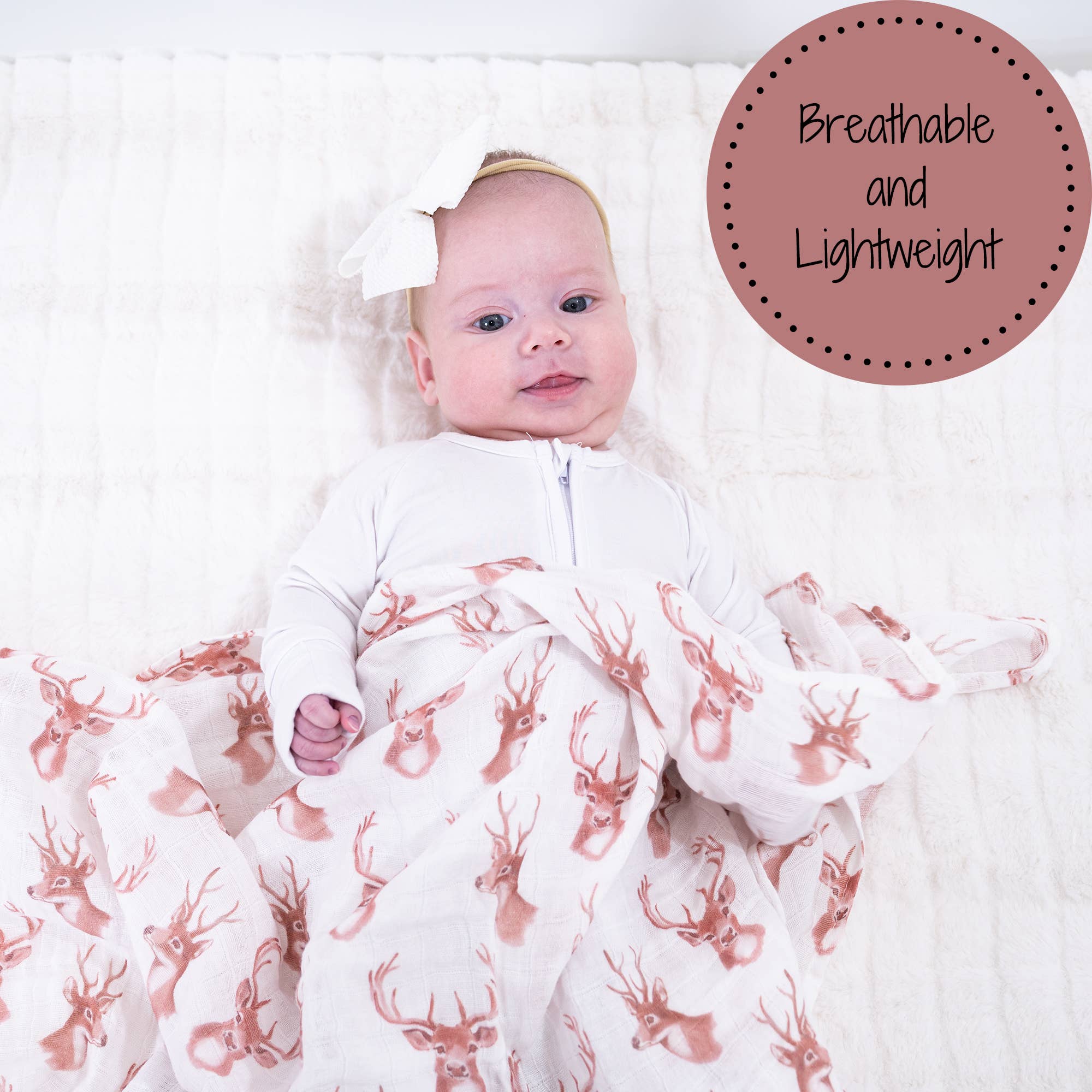 Oh Deer Muslin Swaddle Blanket Blanket