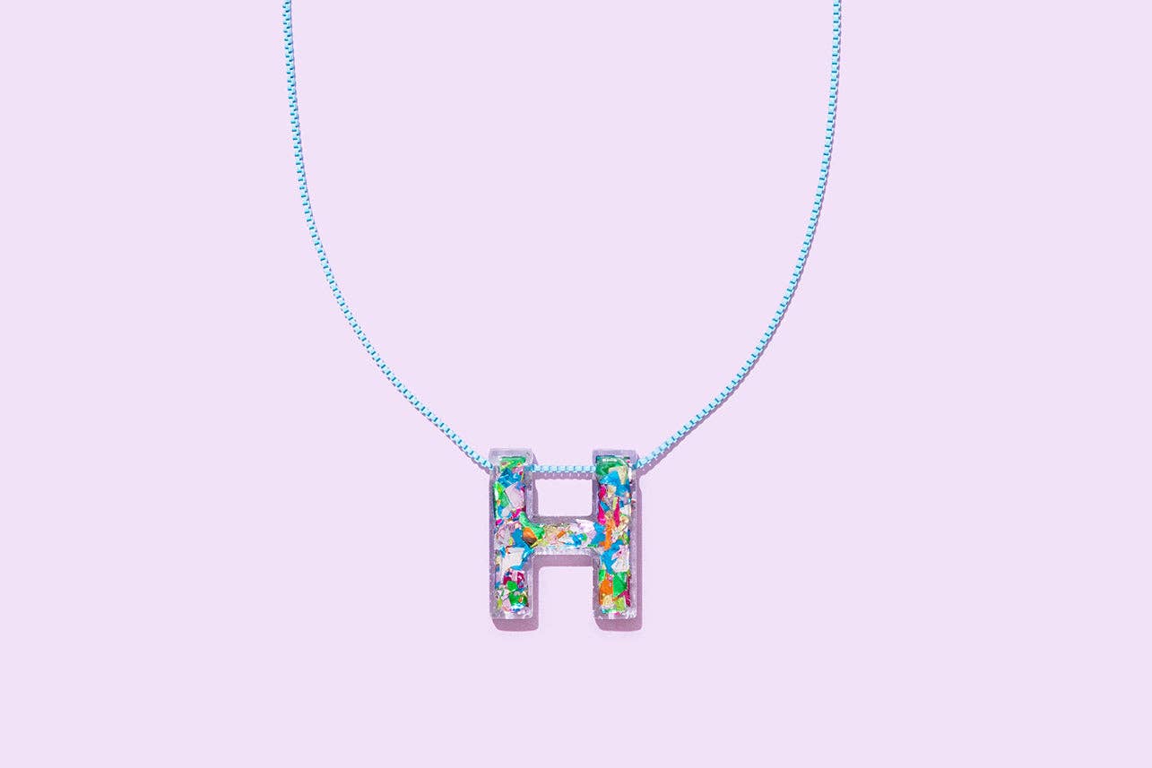 Colorful Confetti Initial Necklaces