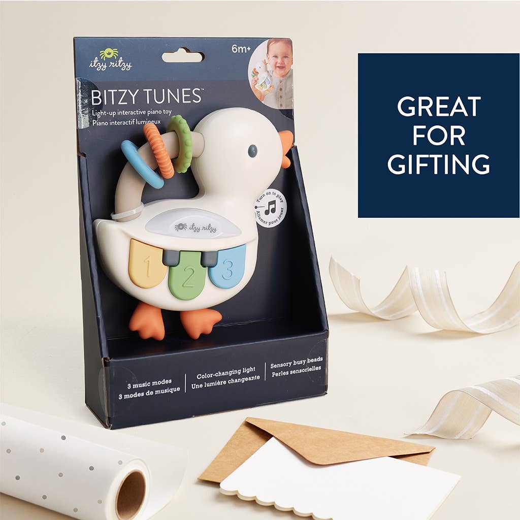 Bitzy Tunes™ Goose Light-up Interactive Piano Toy