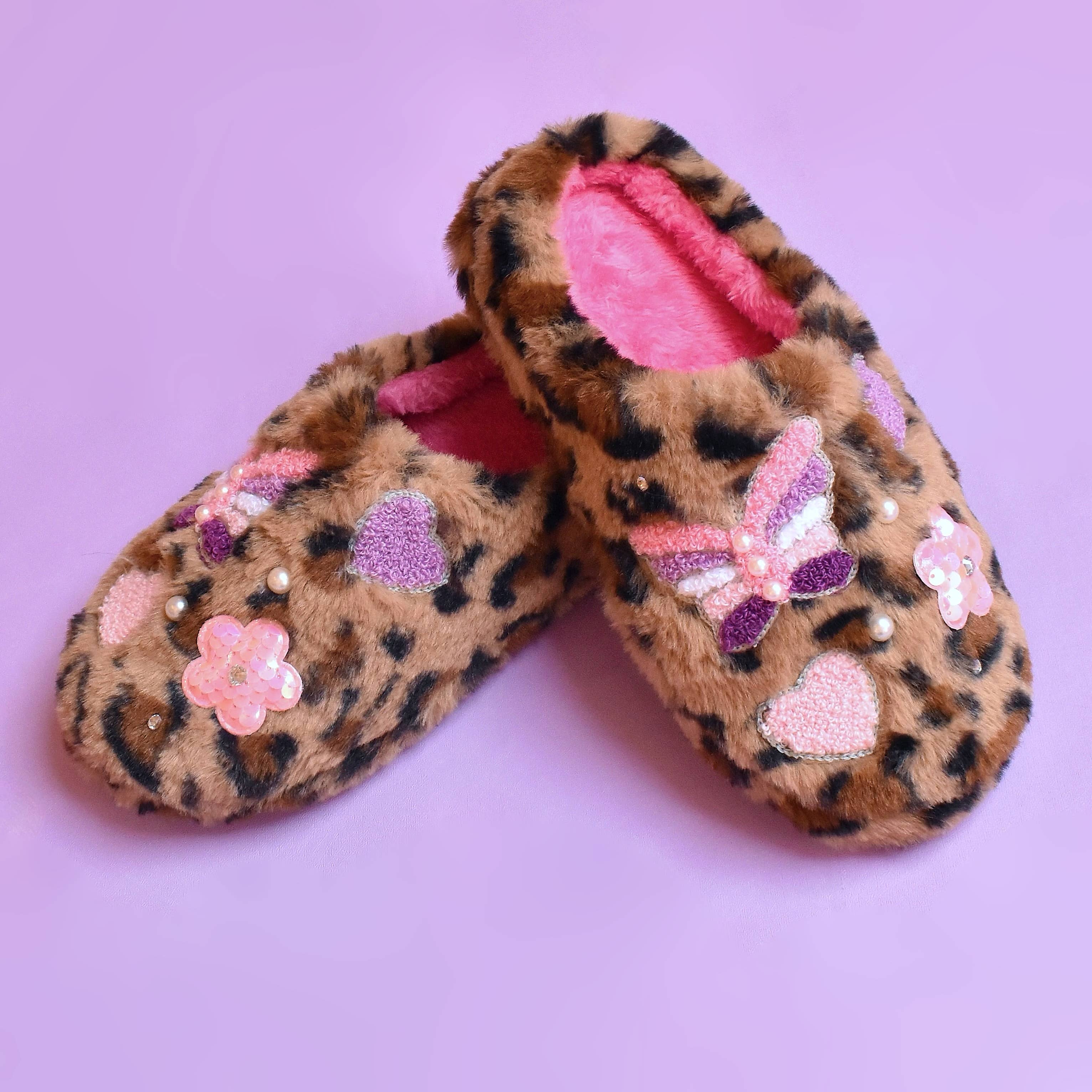 Butterfly Leopard Slippers