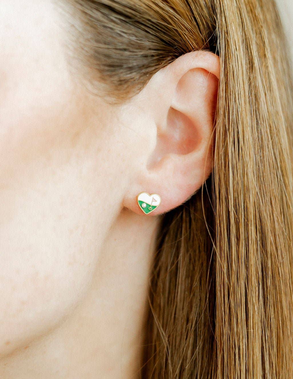 Golf Par-Tee Screwback Stud Earrings