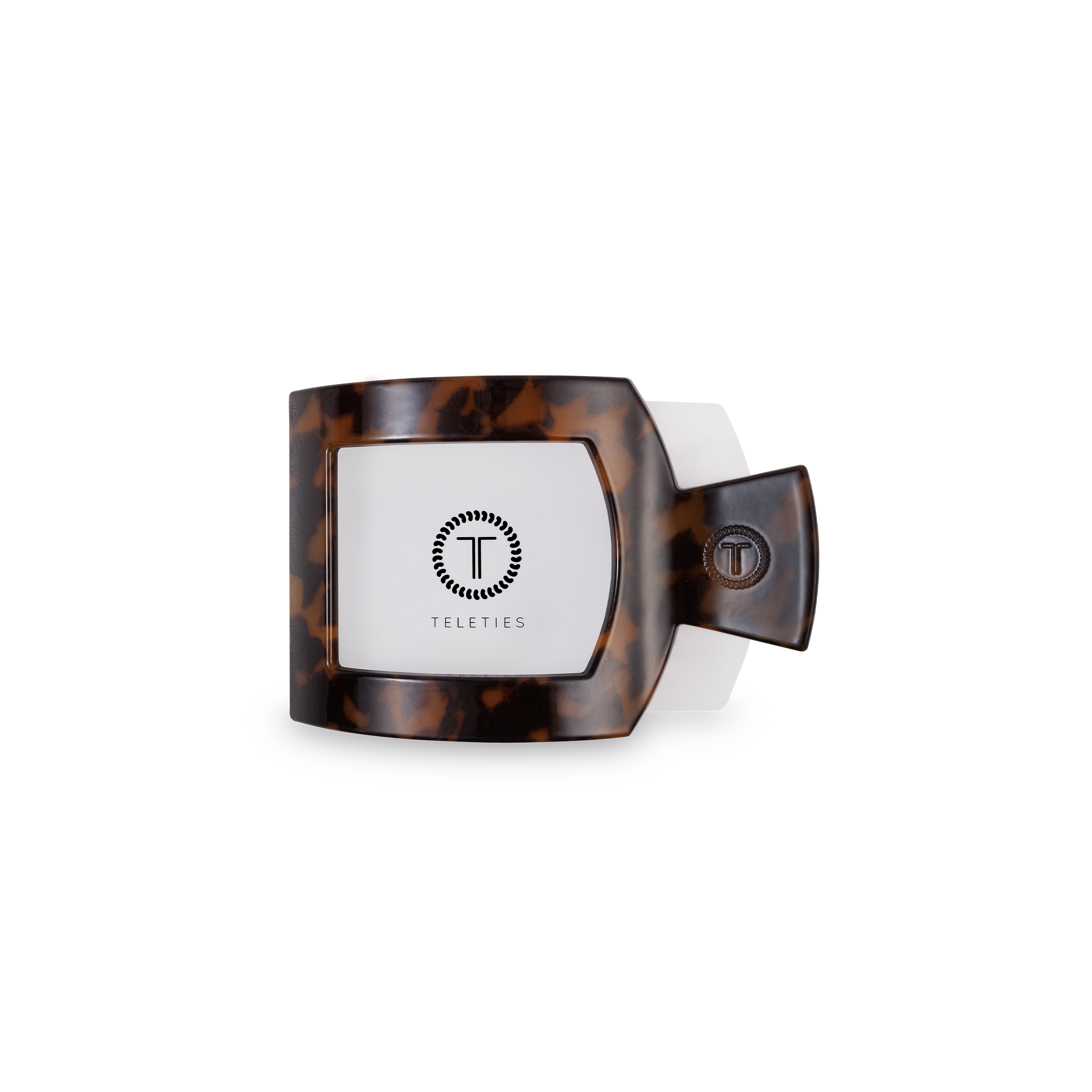 Tortoise Small Flat Square Hair Clip