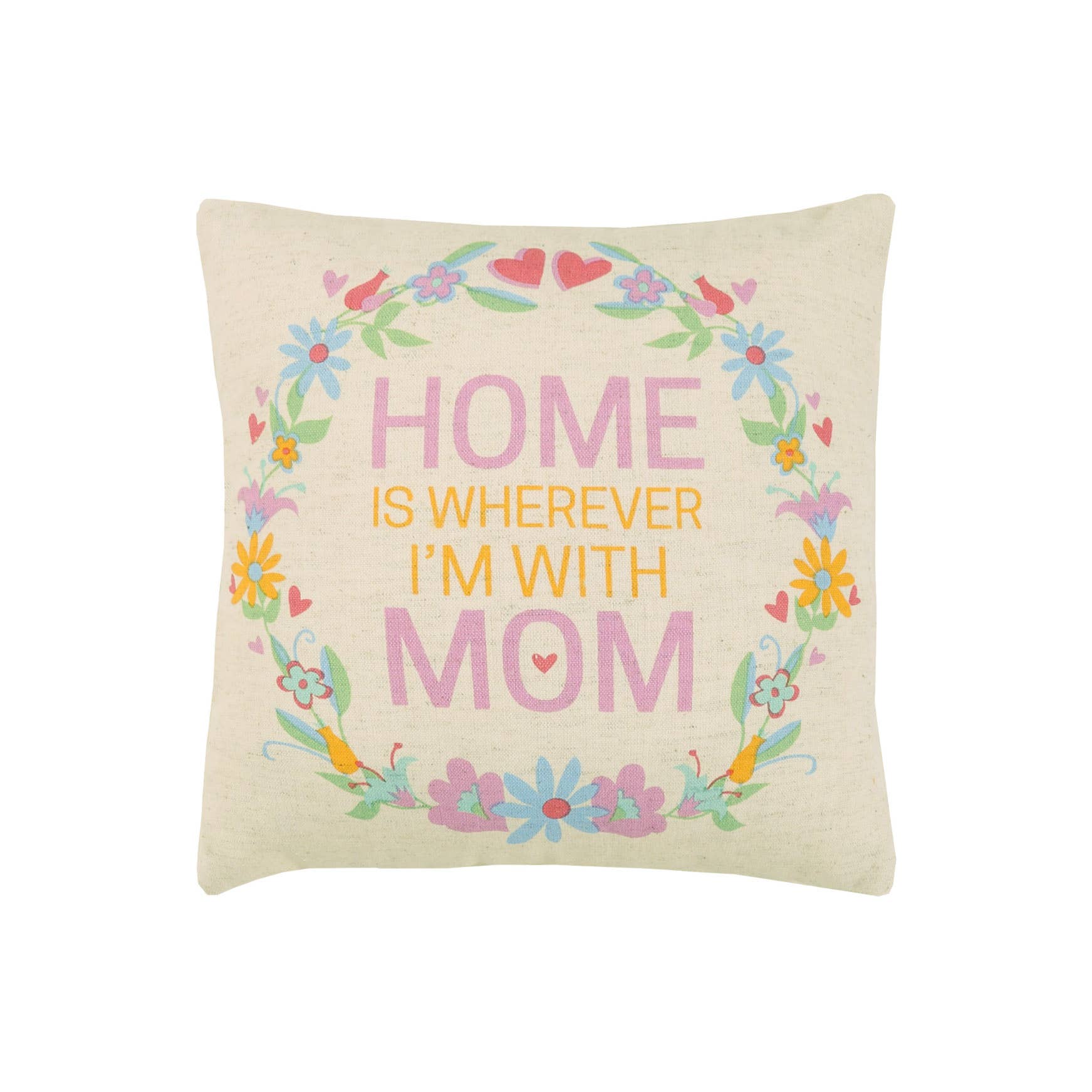 Home Is Wherever I'm With Mom Pillow