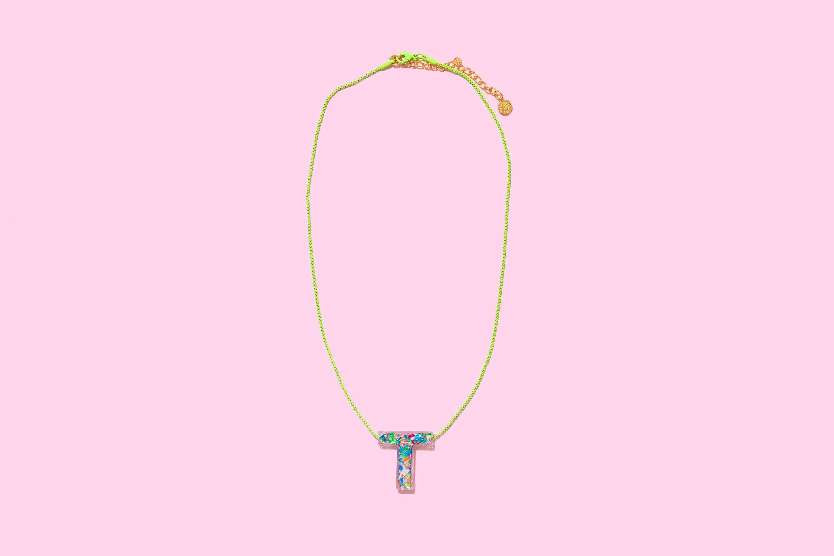 Colorful Confetti Initial Necklaces