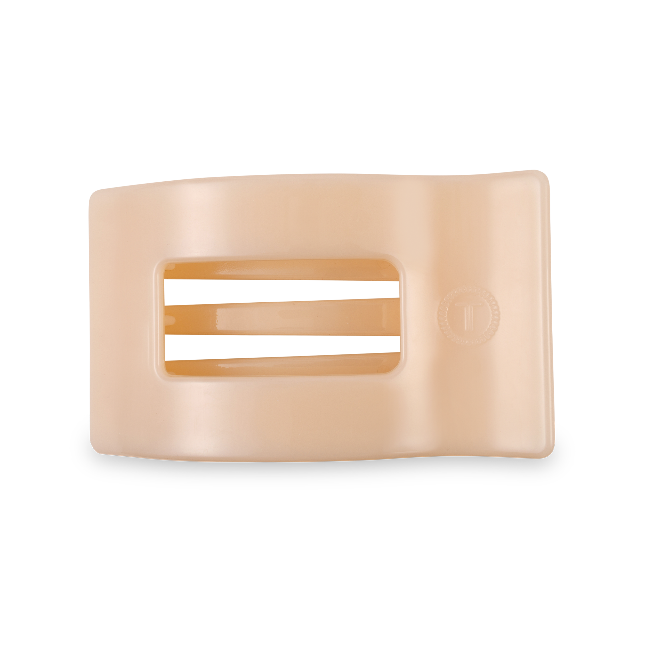 Flat Rectangle Hair Clip | Medium | Almond Beige