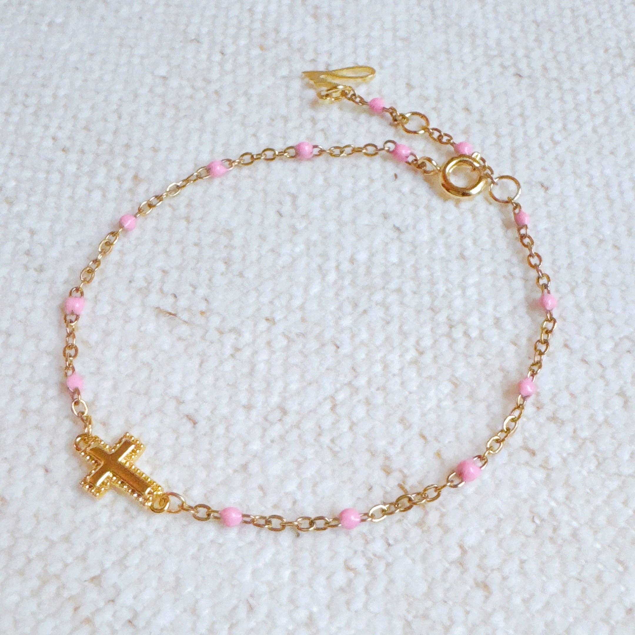 Dainty Dots Cross Bracelet