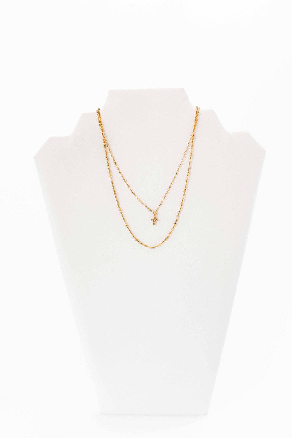 Gold Carly Cross Necklace