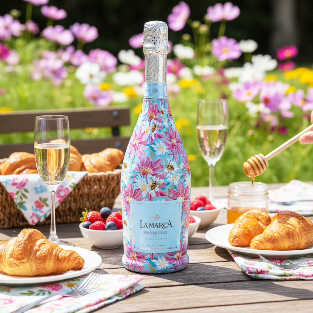 Busy Bee Garden Prosecco Bottle Wrap