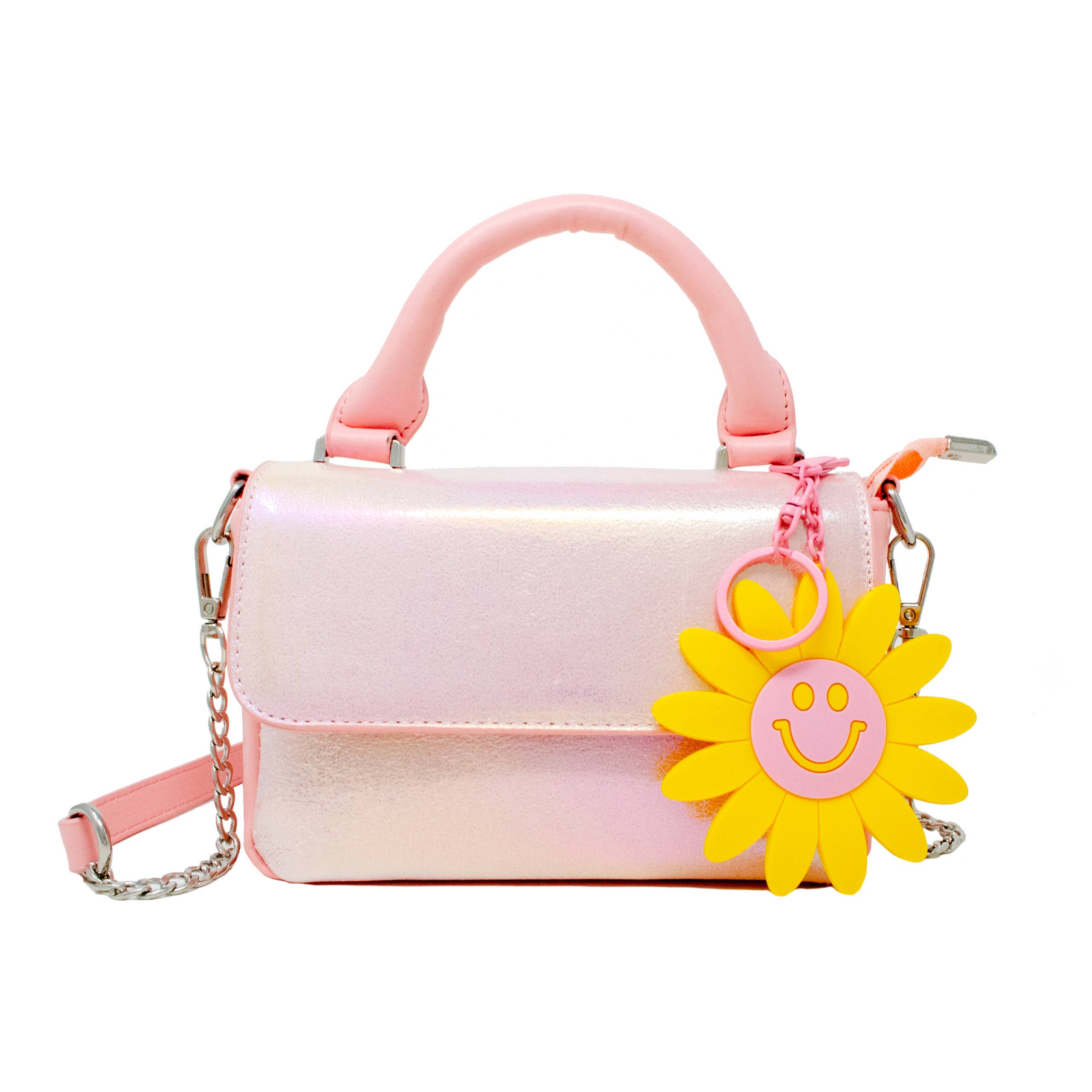 Shiny Baguette Smile Handbag