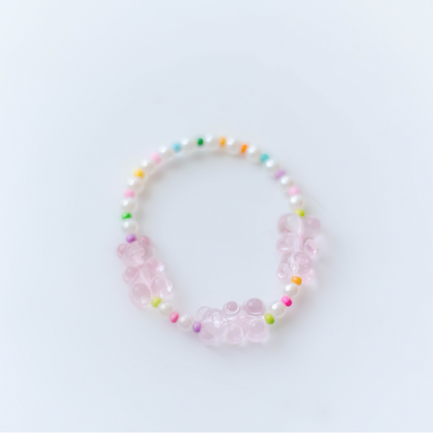 Pink Gummy Bear Stretch Bracelet