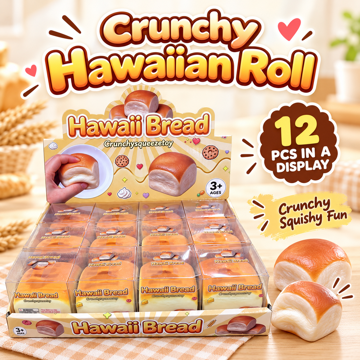 Crunchy Hawaiian Roll Squishy