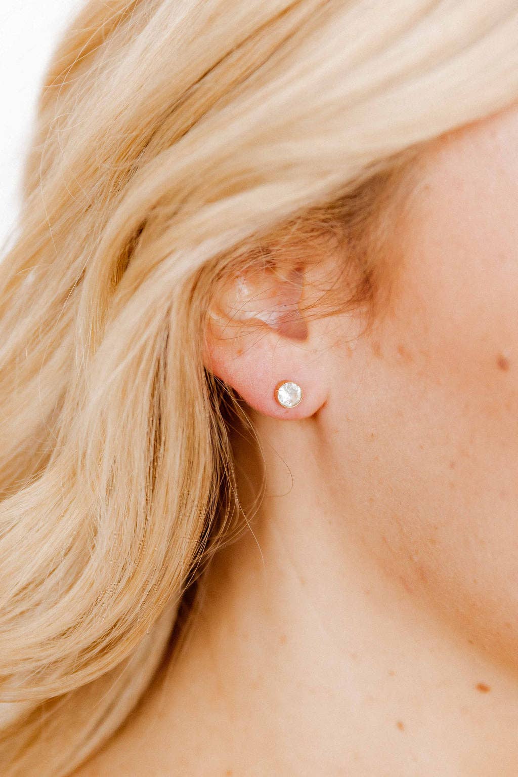 Juliet Clear 5mm Screwback Stud Earrings