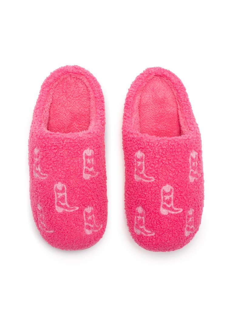 White Cowgirl Boots Slippers