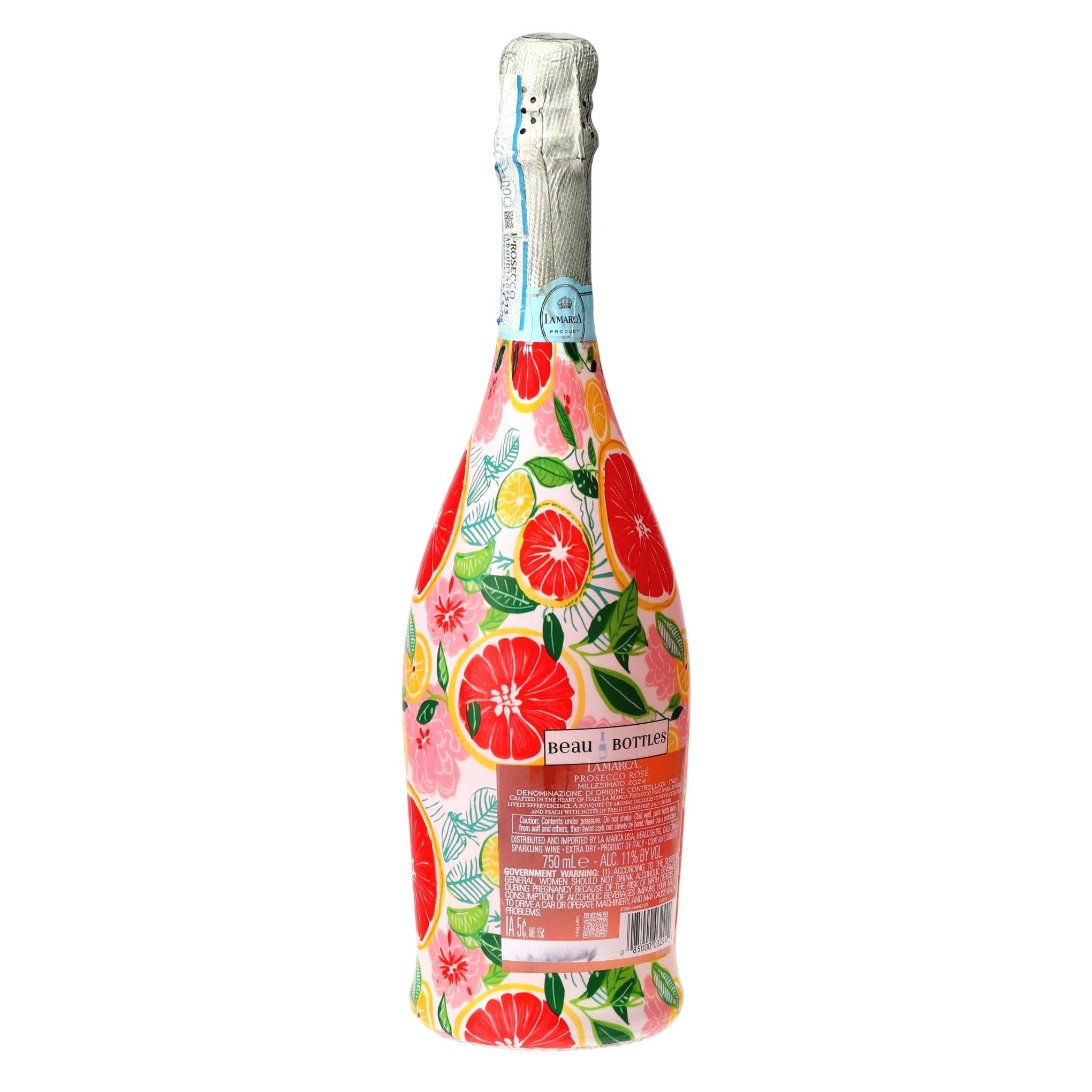 Preppy Grapefruits Prosecco Bottle Wrap