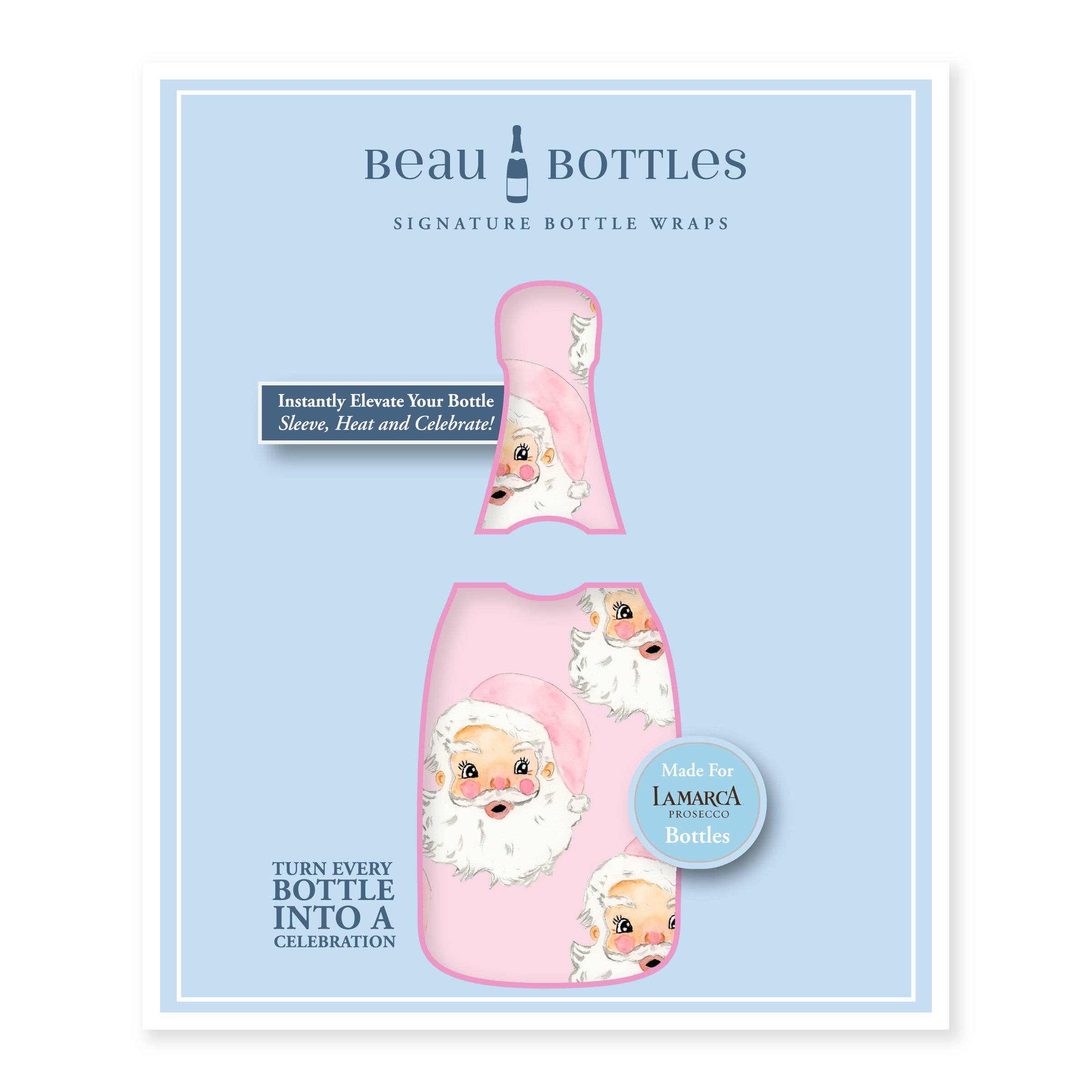 Watercolor Pink Santa - Prosecco Collection