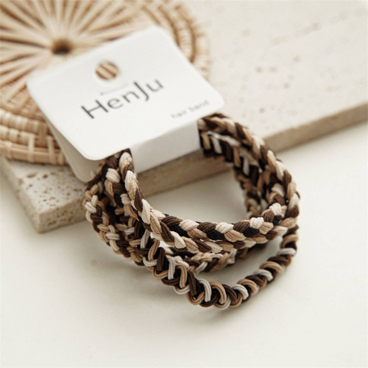 Coffee Color Twisted Hair Ties
