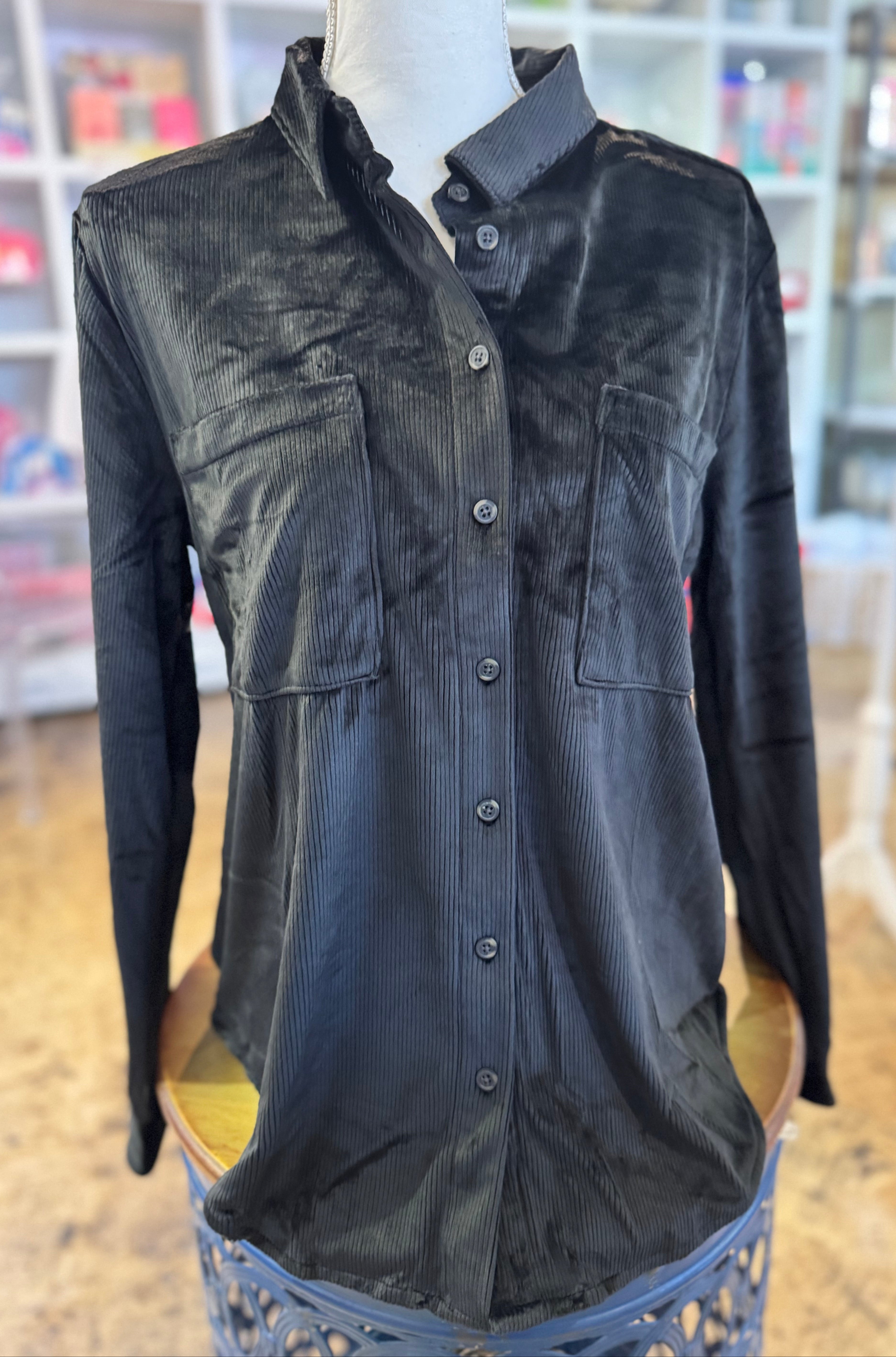Black Maeve Corduroy Shirt
