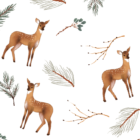 Oh Deer Muslin Swaddle Blanket