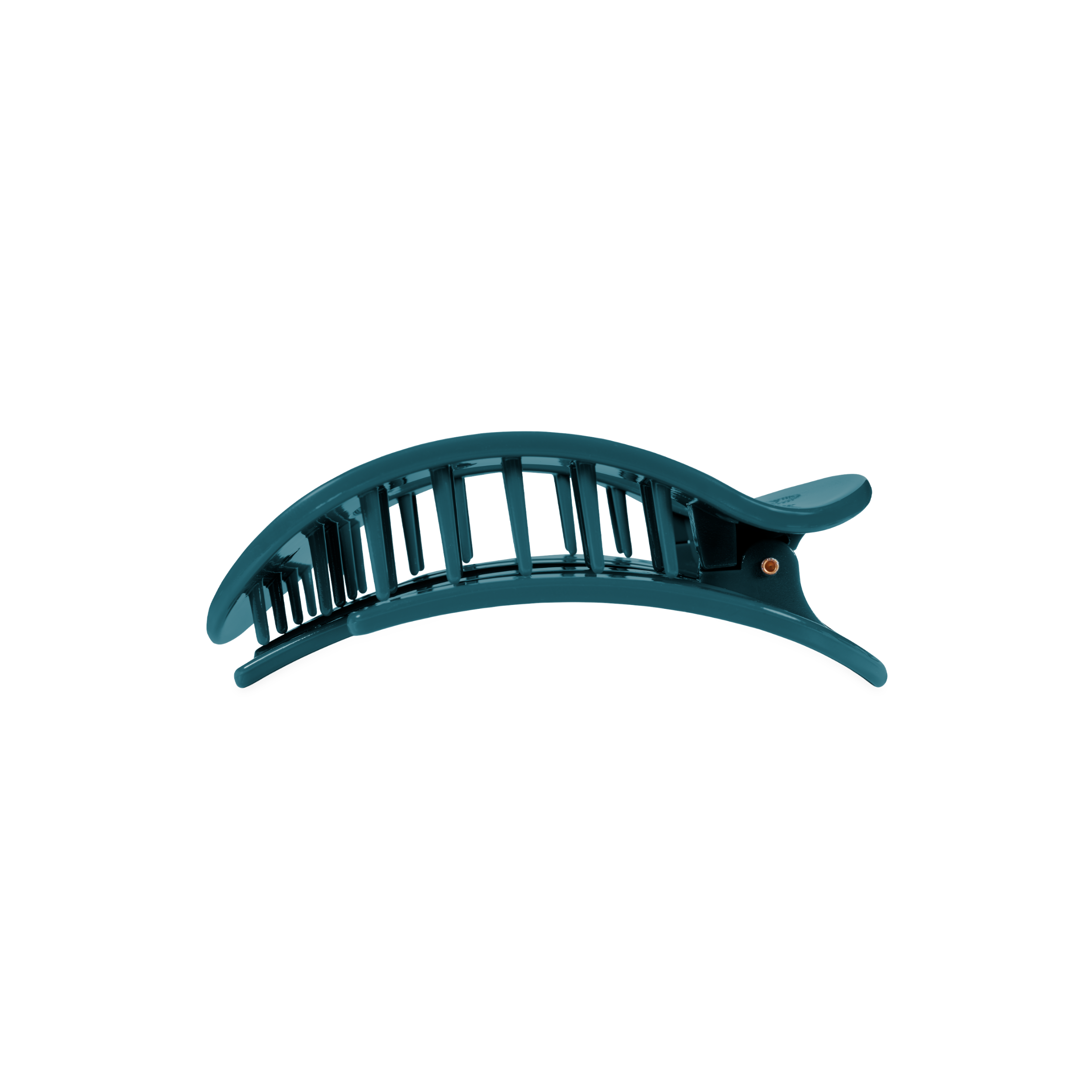Teal With It Medium Flat Round Hair Clip