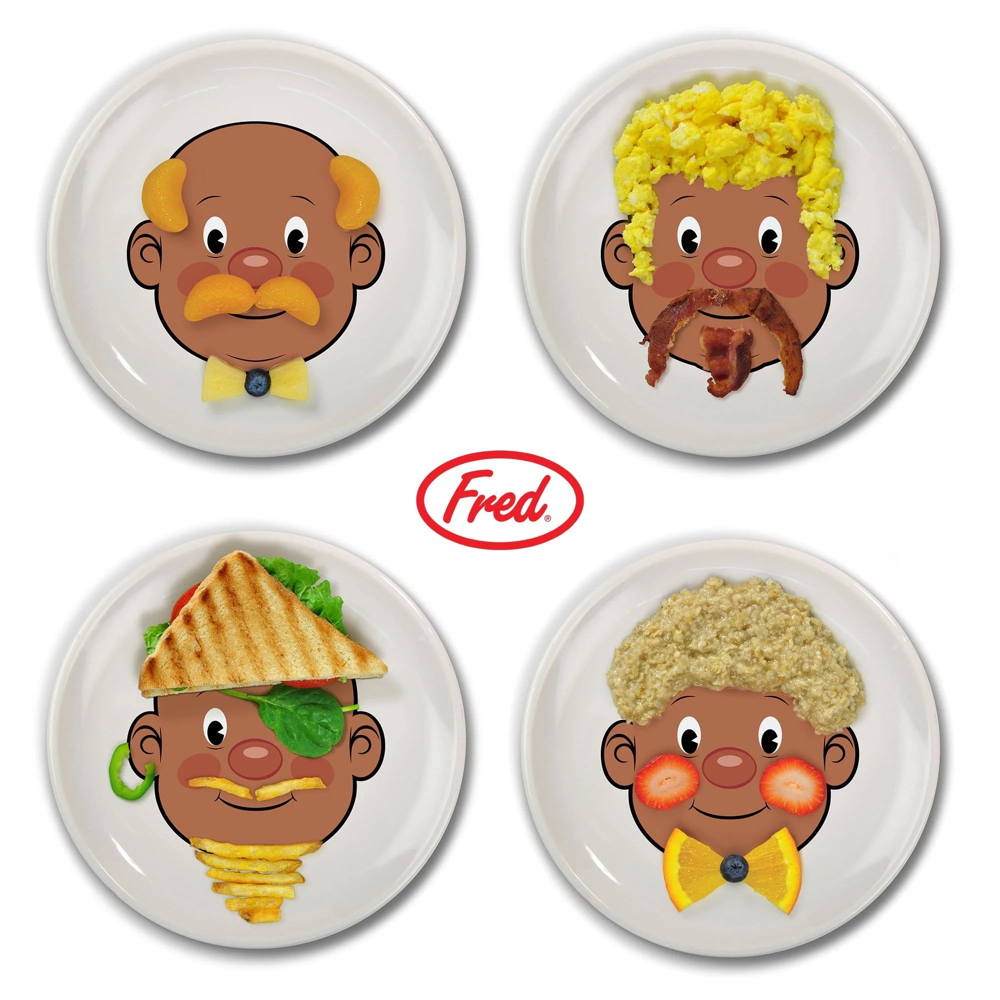 Food Face Dinner Plate