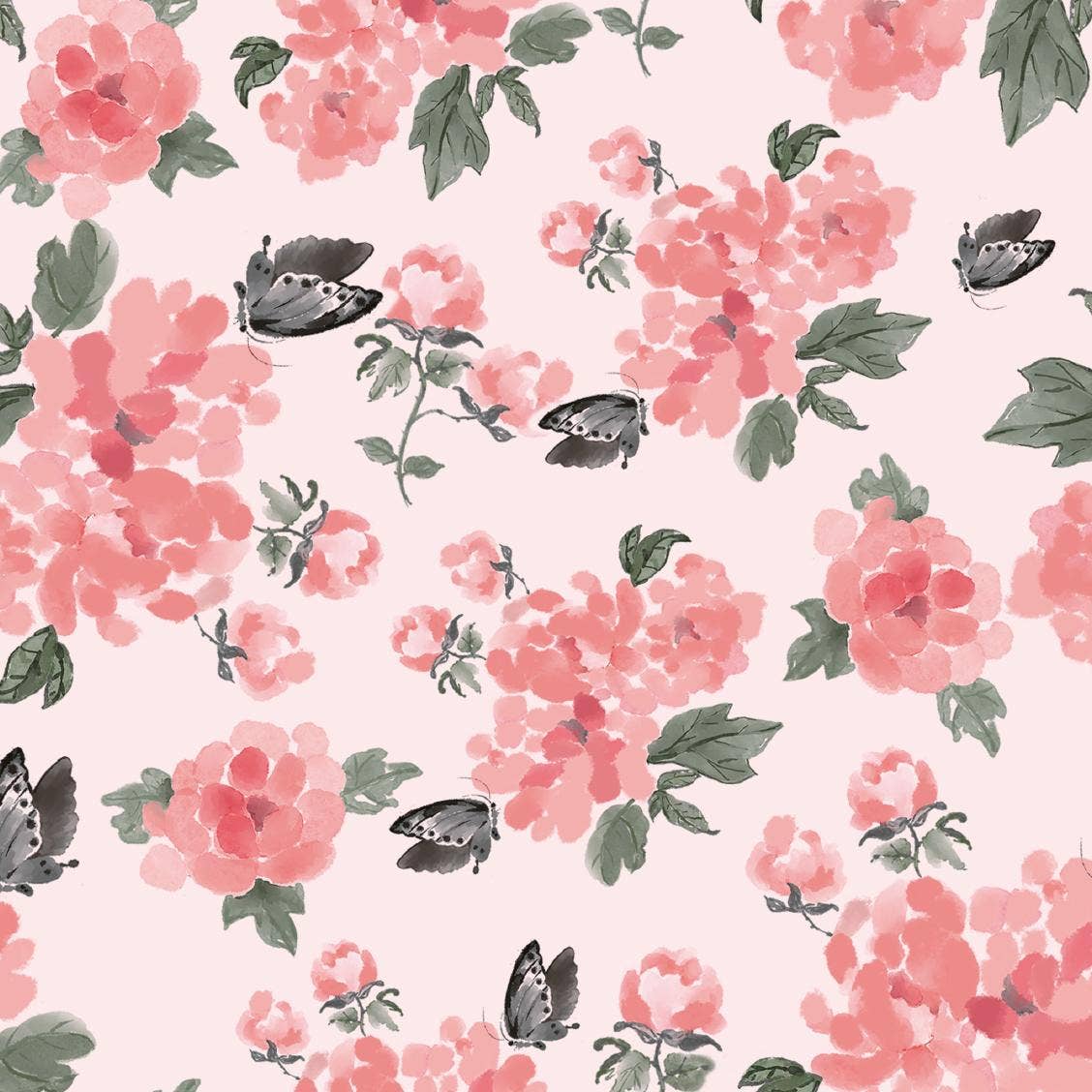 Pretty in Peony Muslin Swaddle Blanket