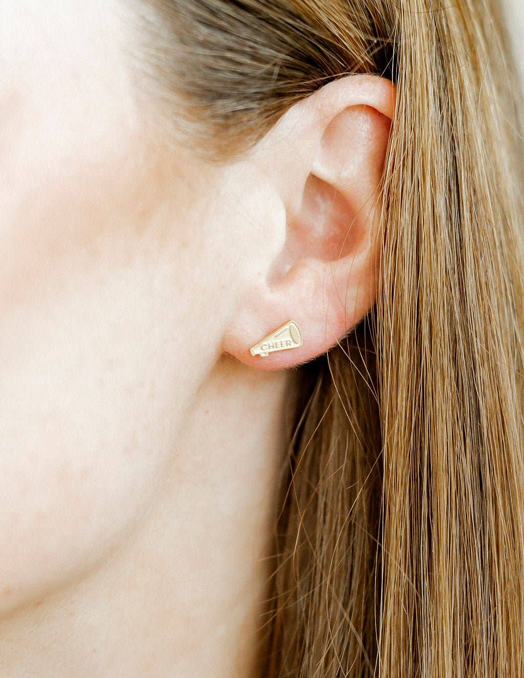 Cheer Screwback Stud Earrings