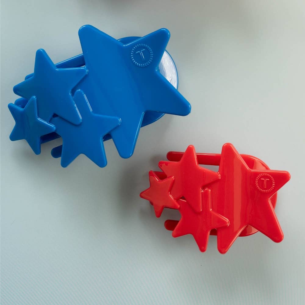 Flat Hair Clip | Small | Red Shooting Star