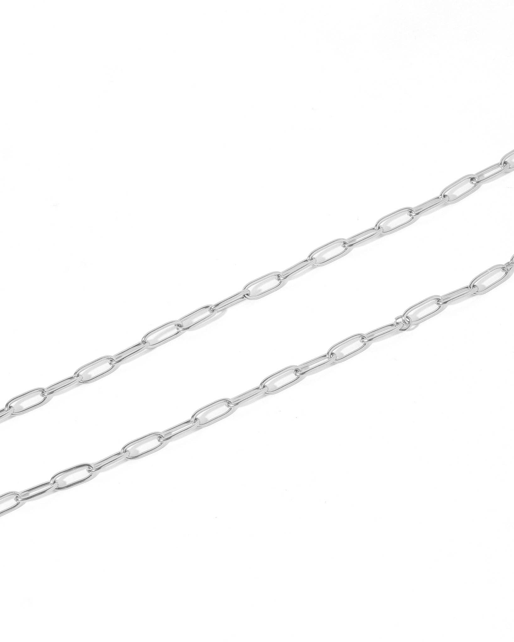 Palmer Paperclip Silver Necklace