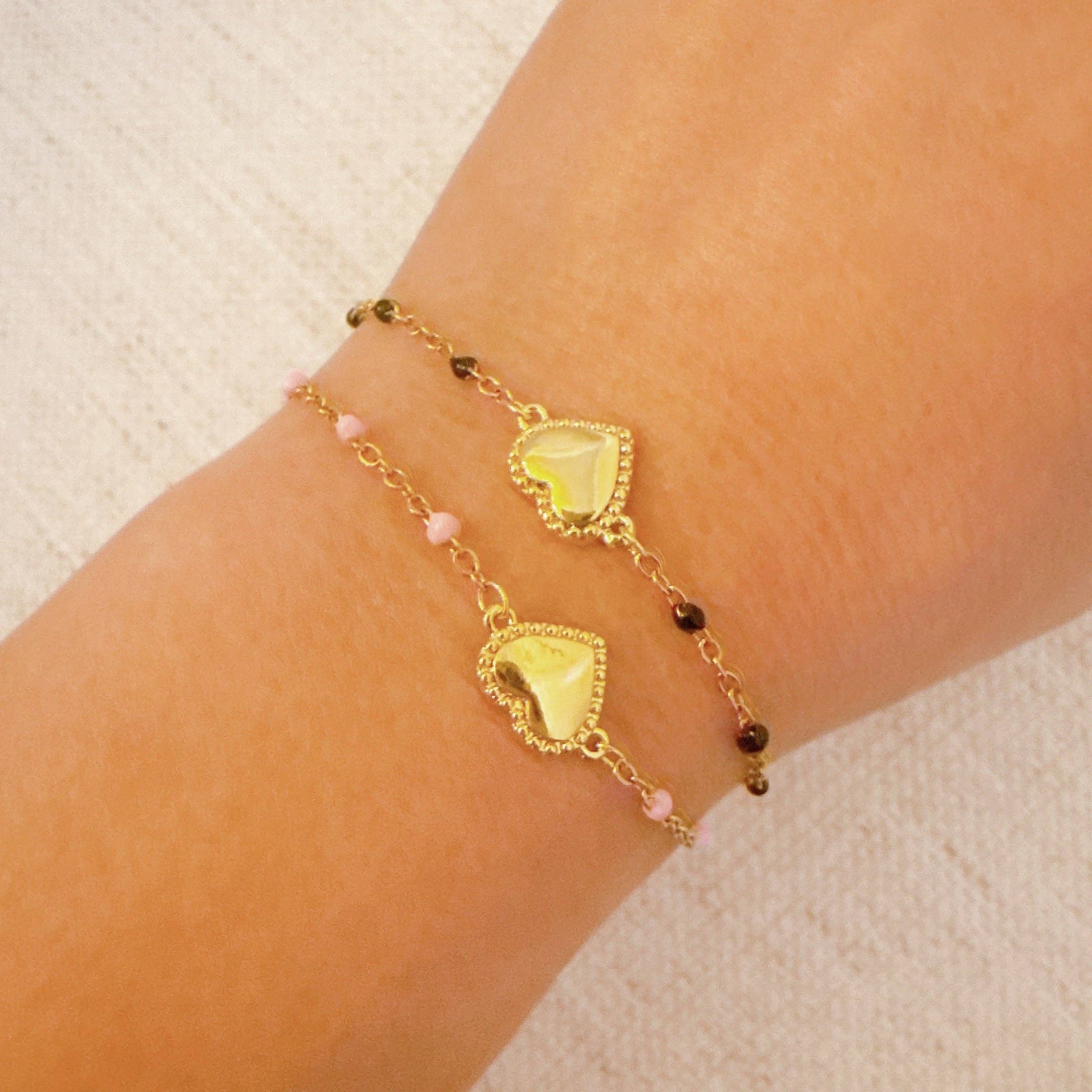 Dainty Dots Heart Bracelet