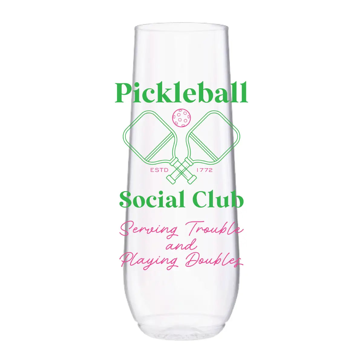 Pickleball Social Flutes Tossware S/4