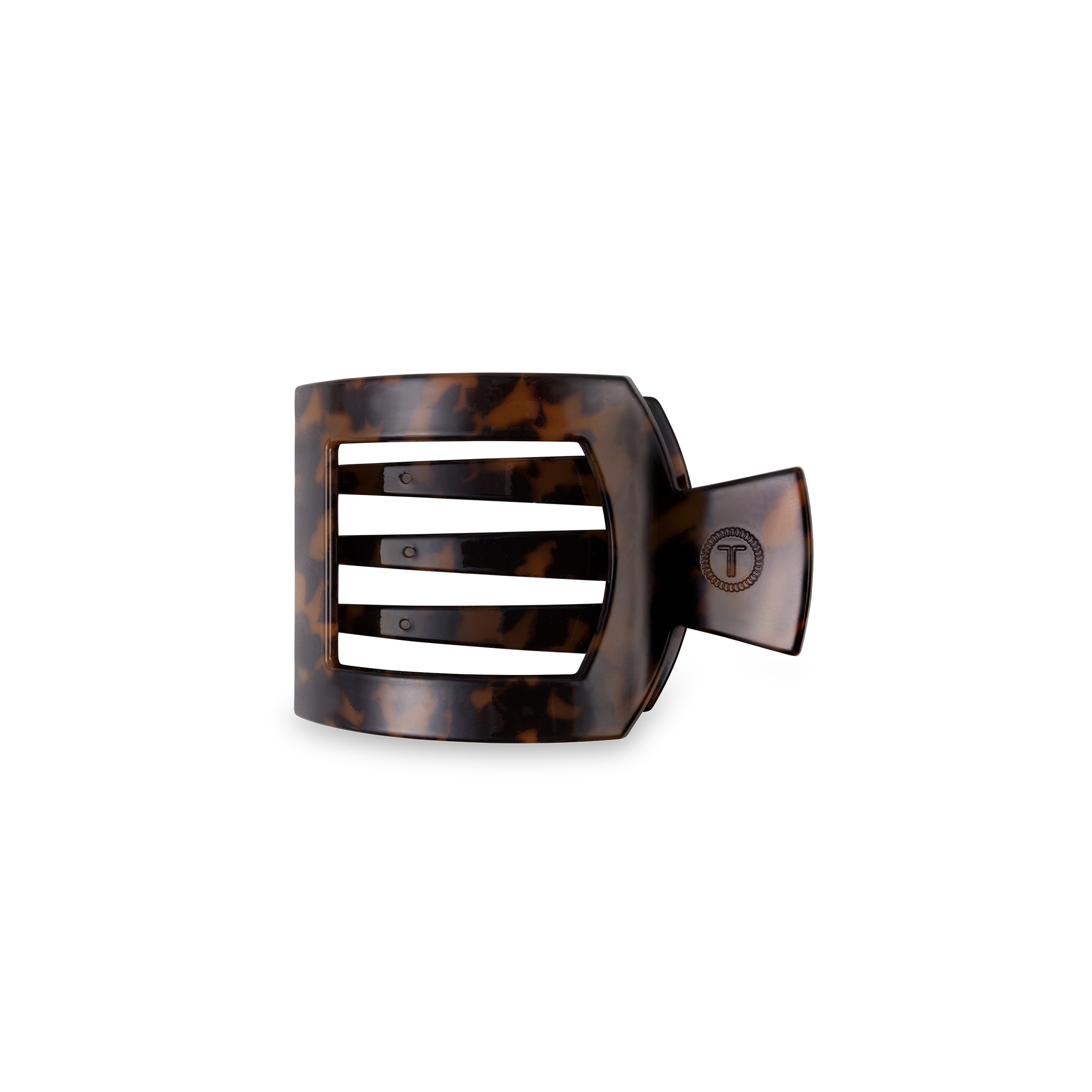 Tortoise Small Flat Square Hair Clip