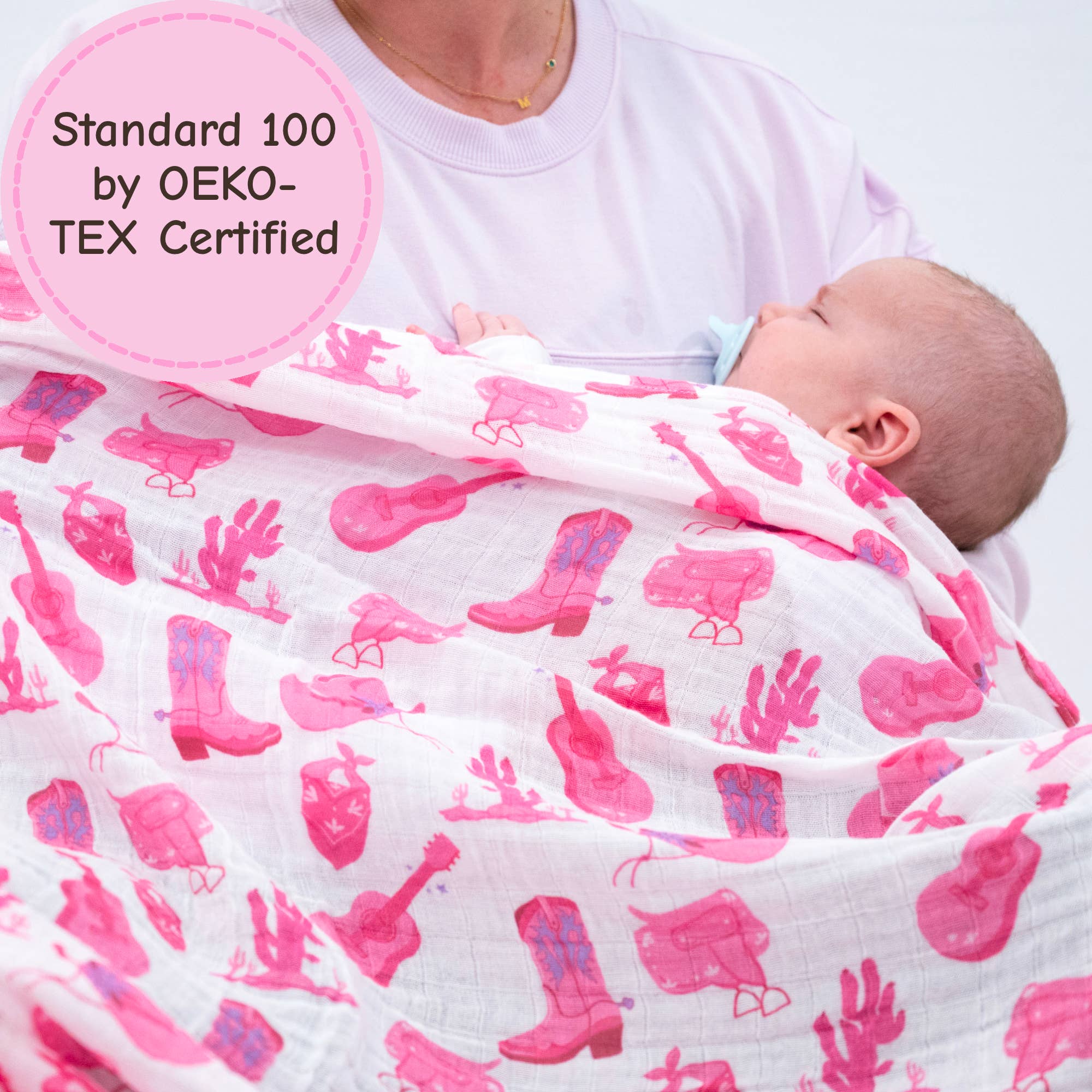 Let's Go Girls Cowgirl Muslin Swaddle