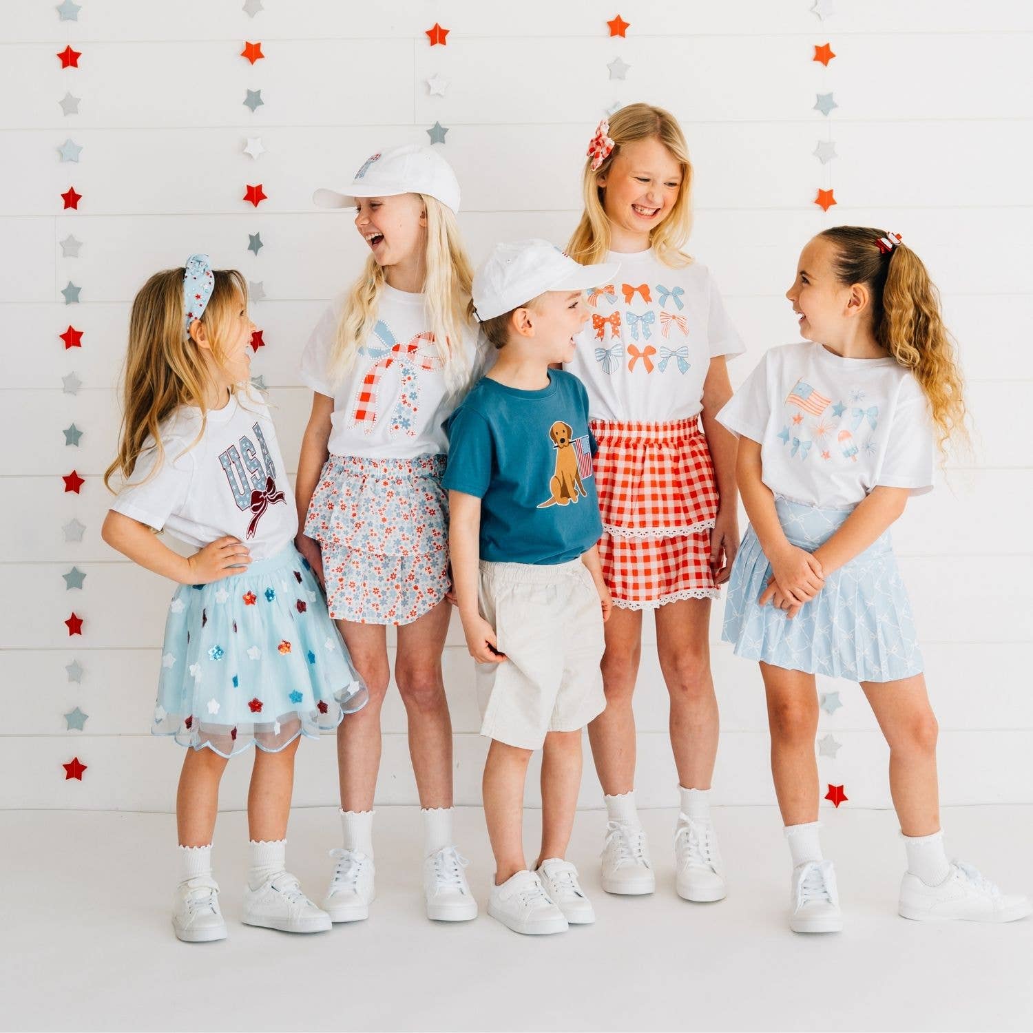 Patchwork Bow Patch Short Sleeve T-Shirt