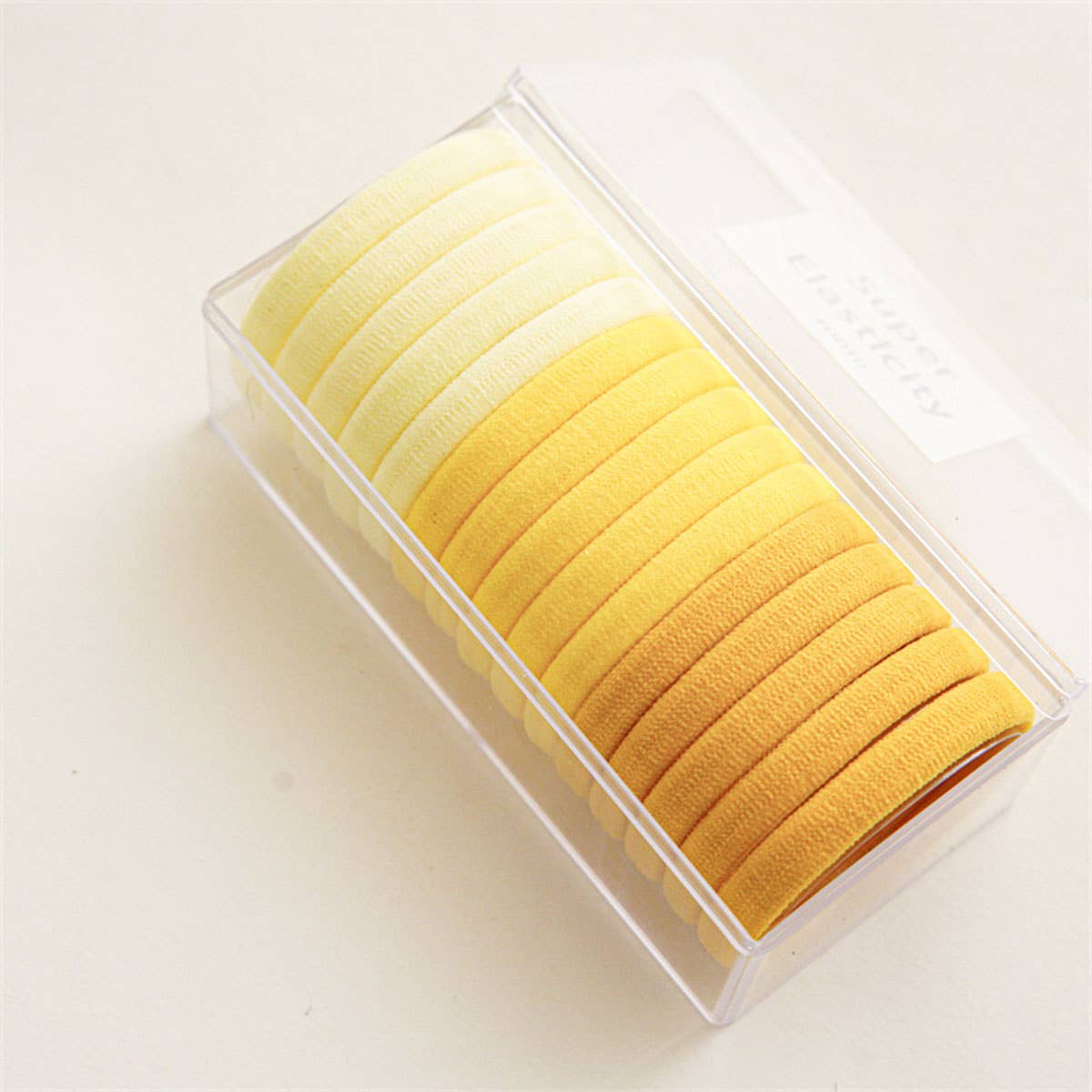 Yellow Stretchy Hair Ties Set