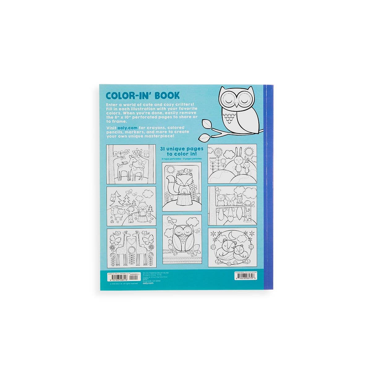 Little Cozy Critters Color-in' Book