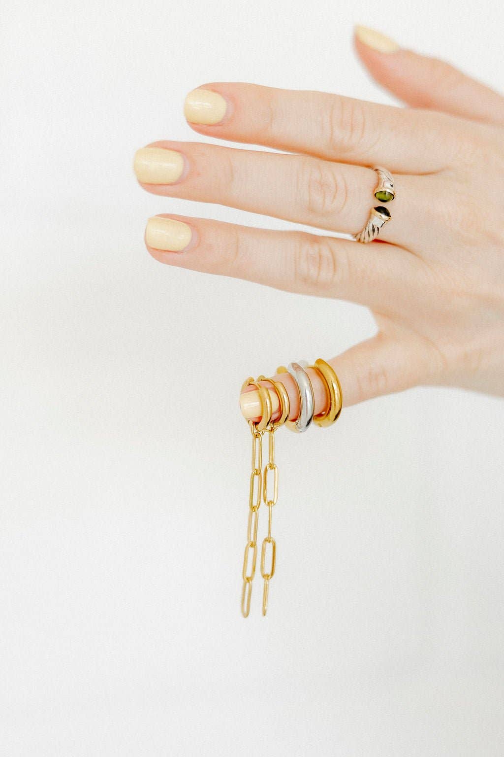 Scarlett 12mm Two-Tone Huggie Hoops