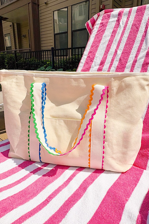 Spencer Ric Rac Trim Tote Bag