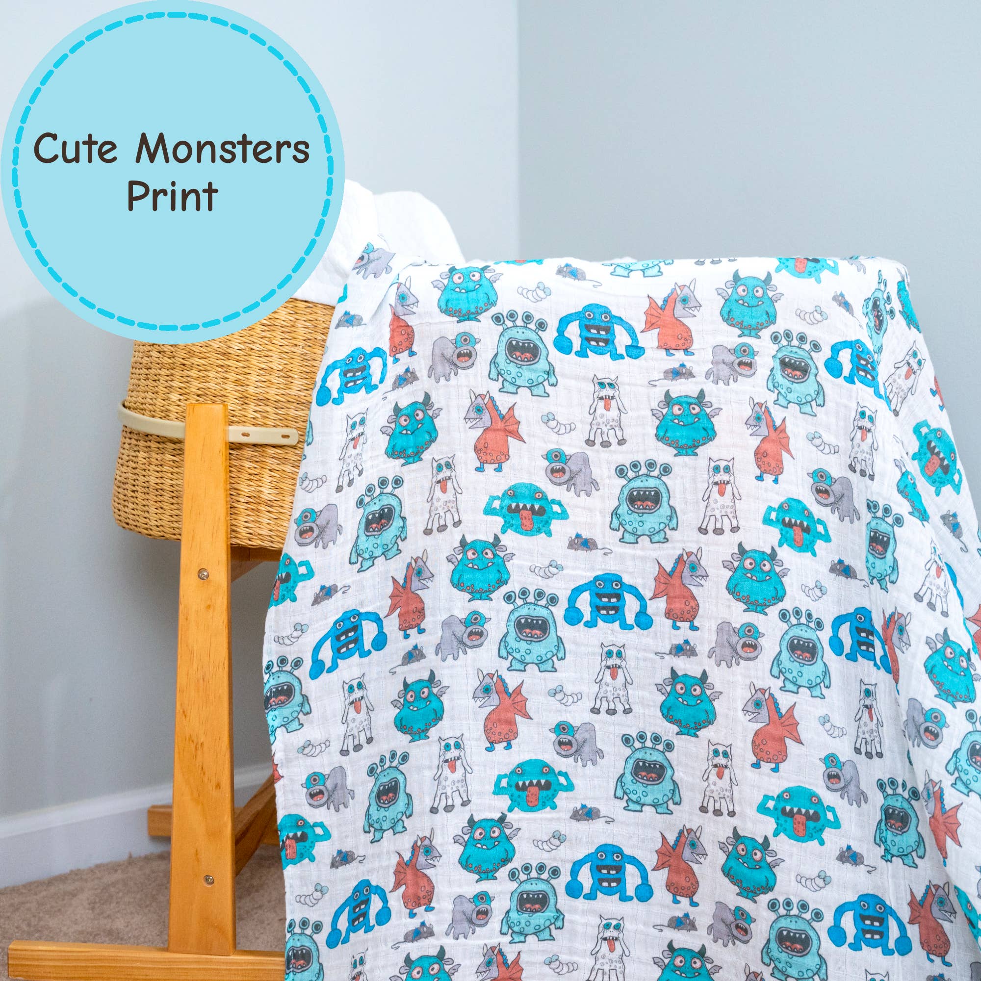 Monster Mash Muslin Swaddle