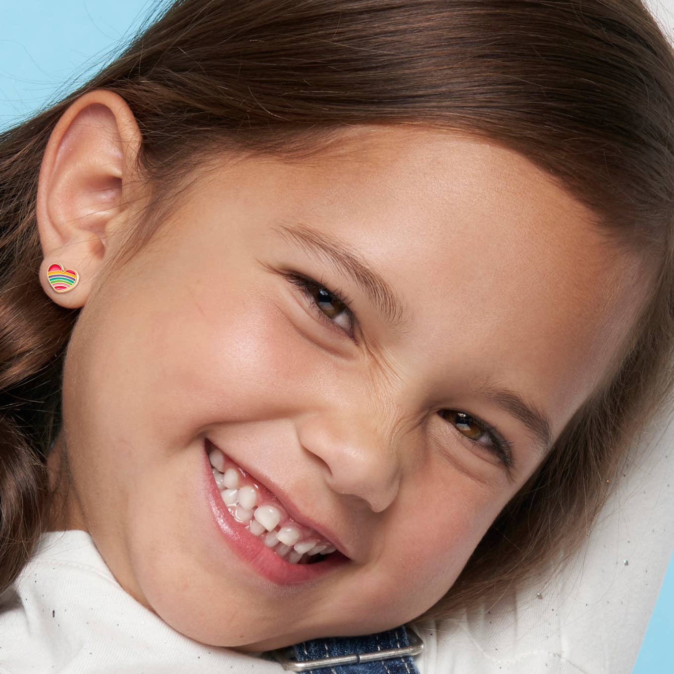 Rainbow Heart Stud Earrings