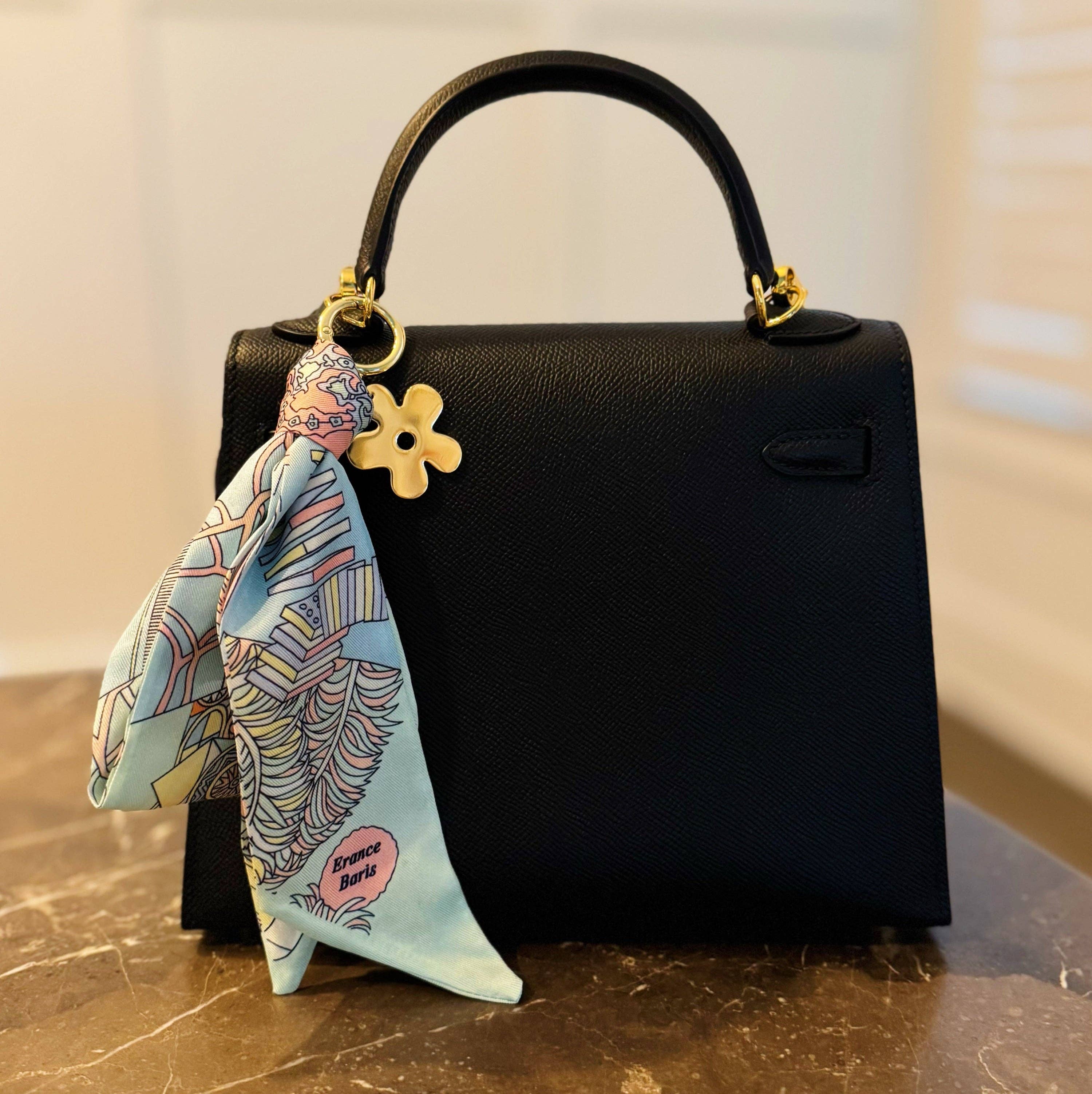 Luxe Mint Daisy Scarf Bag Charm