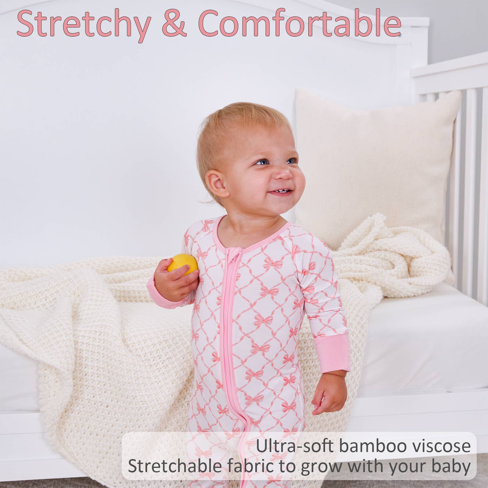 Beautiful Bows Bamboo Zipper Pajama