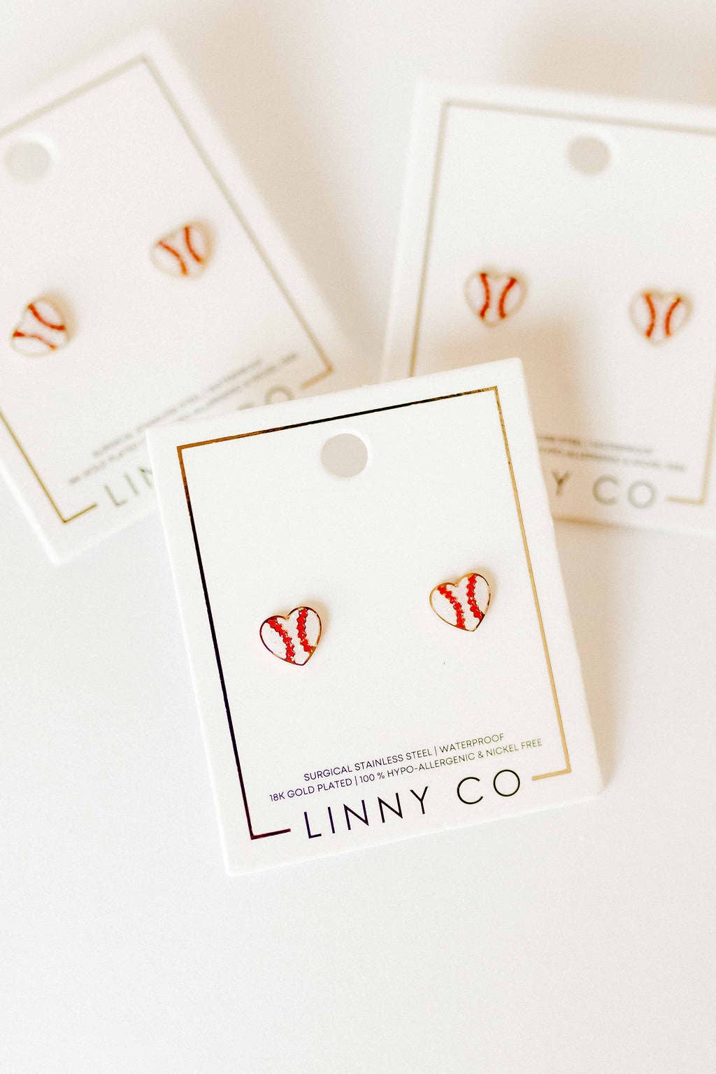 Baseball Screwback Stud Earrings