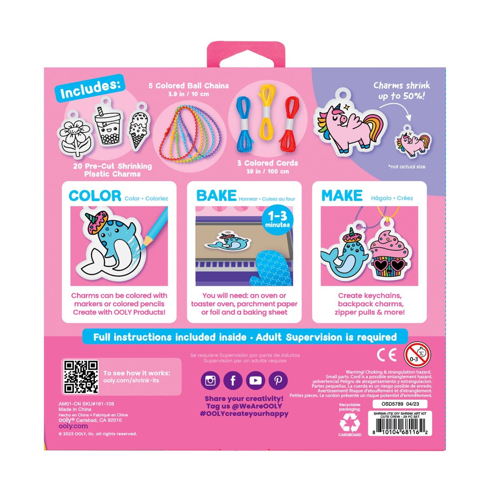 Cute Crew DIY Shrink Art Kit