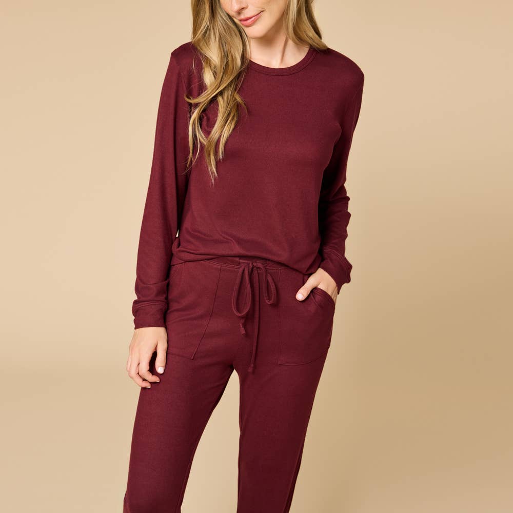 Cherry Cola Cloud Soft Dream Crew Neck Lounge Set