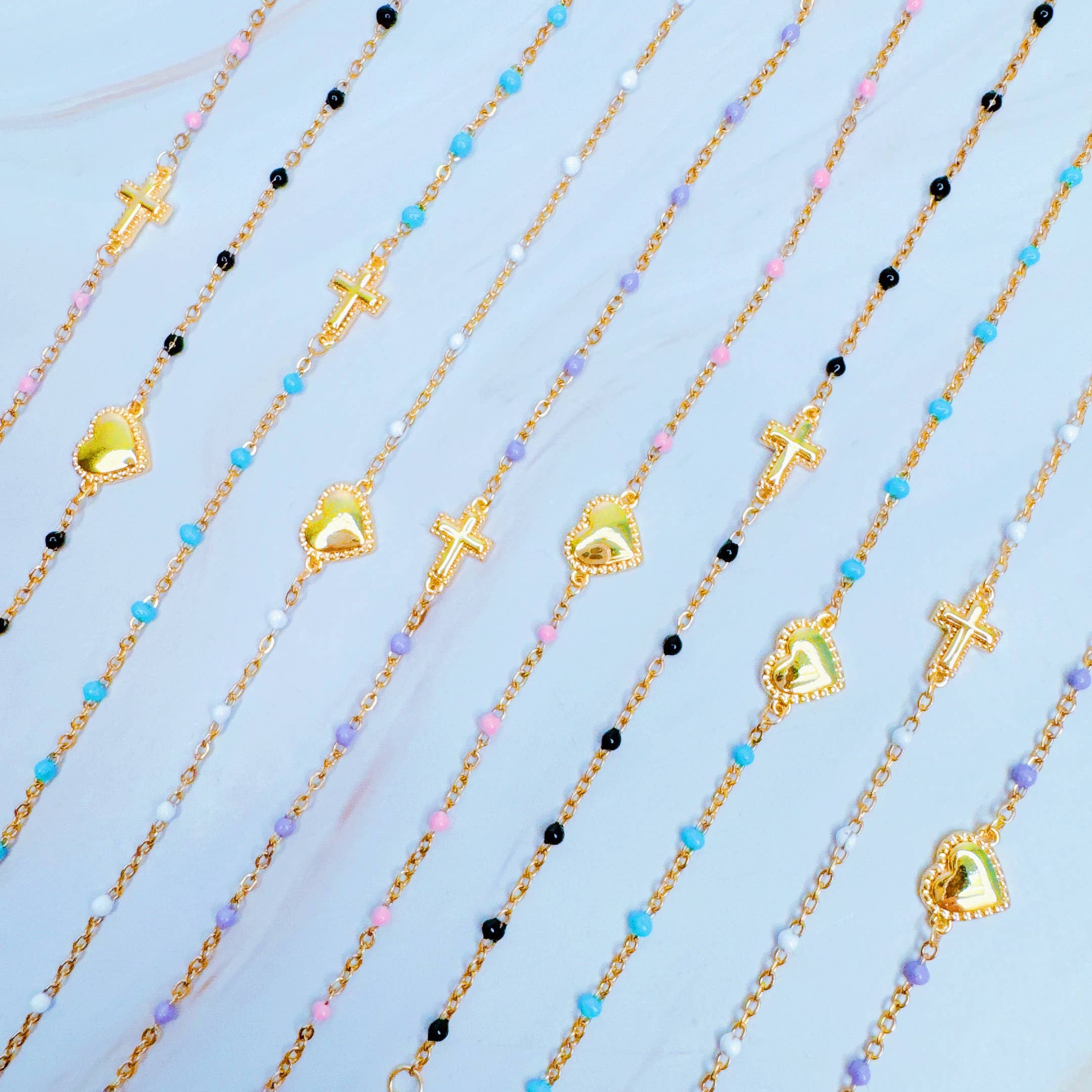 Dainty Dots Heart Bracelet